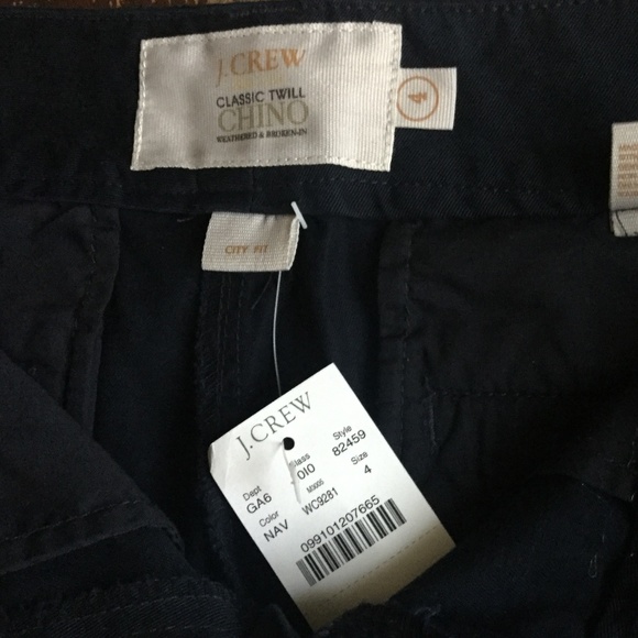 NWT J. Crew 3" Chino Turtle Critter Short Embroidered Navy Pink - Size 4 - Picture 7 of 11